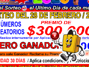 RESULTADOS SORTEO DE LA REVISTA COMERCIAL PEDIEXPRESS 28-02-2026